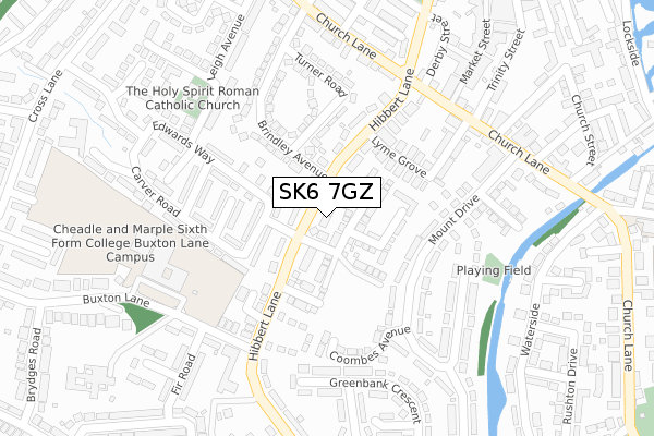 SK6 7GZ map - large scale - OS Open Zoomstack (Ordnance Survey)