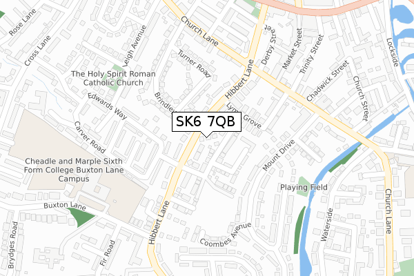 SK6 7QB map - large scale - OS Open Zoomstack (Ordnance Survey)