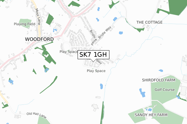 SK7 1GH map - small scale - OS Open Zoomstack (Ordnance Survey)