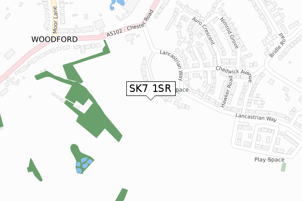 SK7 1SR map - large scale - OS Open Zoomstack (Ordnance Survey)