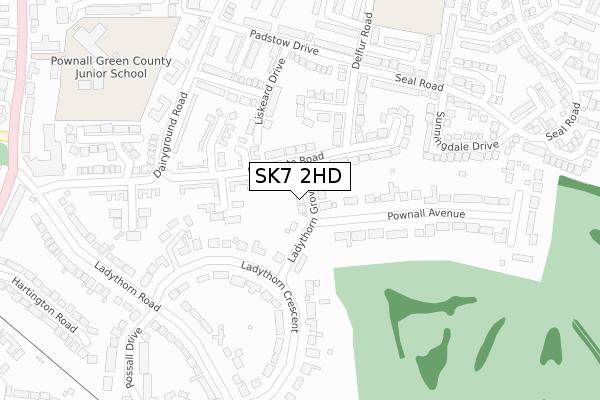 SK7 2HD map - large scale - OS Open Zoomstack (Ordnance Survey)