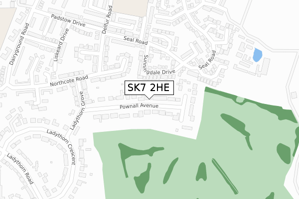 SK7 2HE map - large scale - OS Open Zoomstack (Ordnance Survey)