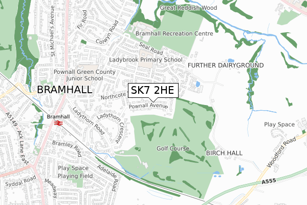 SK7 2HE map - small scale - OS Open Zoomstack (Ordnance Survey)