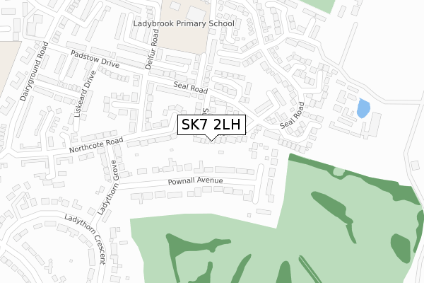 SK7 2LH map - large scale - OS Open Zoomstack (Ordnance Survey)