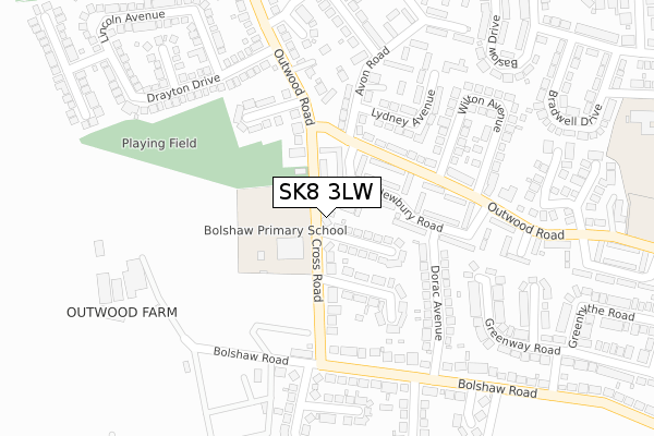 SK8 3LW map - large scale - OS Open Zoomstack (Ordnance Survey)