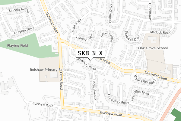 SK8 3LX map - large scale - OS Open Zoomstack (Ordnance Survey)
