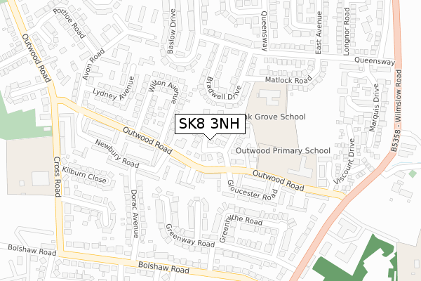 SK8 3NH map - large scale - OS Open Zoomstack (Ordnance Survey)