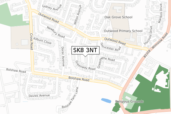 SK8 3NT map - large scale - OS Open Zoomstack (Ordnance Survey)