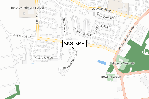 SK8 3PH map - large scale - OS Open Zoomstack (Ordnance Survey)