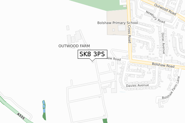SK8 3PS map - large scale - OS Open Zoomstack (Ordnance Survey)
