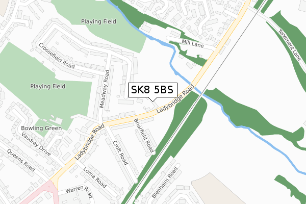 SK8 5BS map - large scale - OS Open Zoomstack (Ordnance Survey) SK8 5BS map - large scale - OS Open Zoomstack (Ordnance Survey)