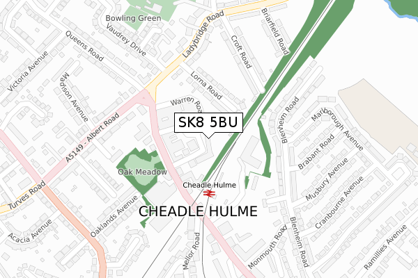 SK8 5BU map - large scale - OS Open Zoomstack (Ordnance Survey) SK8 5BU map - large scale - OS Open Zoomstack (Ordnance Survey)