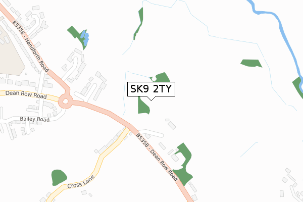 SK9 2TY map - large scale - OS Open Zoomstack (Ordnance Survey)