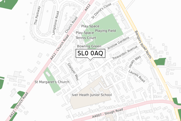 SL0 0AQ map - large scale - OS Open Zoomstack (Ordnance Survey)