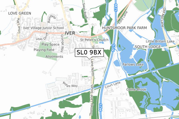 SL0 9BX map - small scale - OS Open Zoomstack (Ordnance Survey) SL0 9BX map - small scale - OS Open Zoomstack (Ordnance Survey)