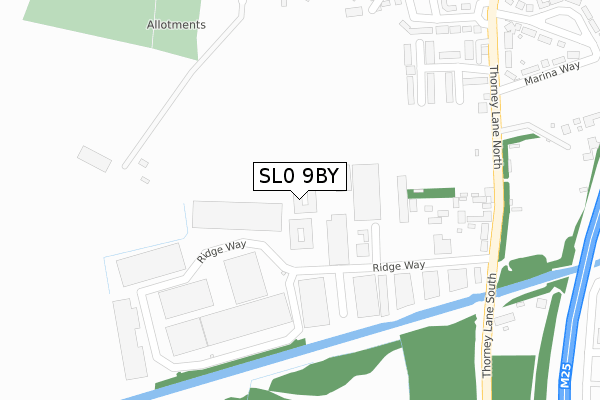 SL0 9BY map - large scale - OS Open Zoomstack (Ordnance Survey)