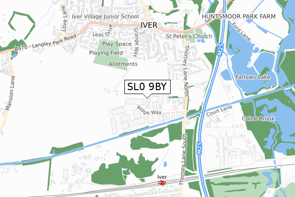 SL0 9BY map - small scale - OS Open Zoomstack (Ordnance Survey)