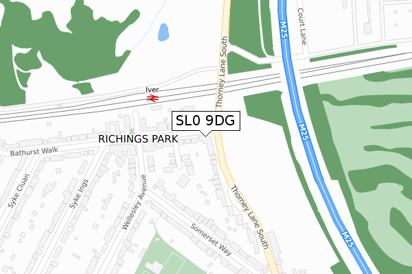 SL0 9DG map - large scale - OS Open Zoomstack (Ordnance Survey)