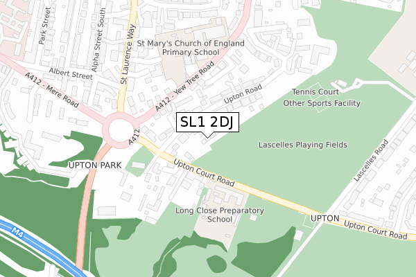 SL1 2DJ map - large scale - OS Open Zoomstack (Ordnance Survey)