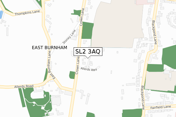 SL2 3AQ map - large scale - OS Open Zoomstack (Ordnance Survey) SL2 3AQ map - large scale - OS Open Zoomstack (Ordnance Survey)
