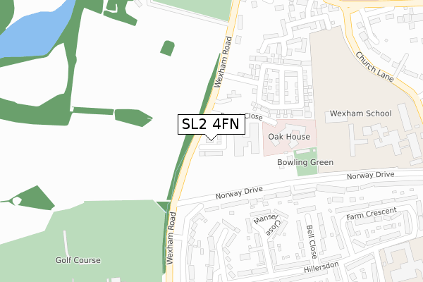 SL2 4FN map - large scale - OS Open Zoomstack (Ordnance Survey)