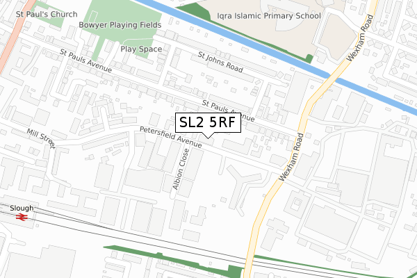 SL2 5RF map - large scale - OS Open Zoomstack (Ordnance Survey)