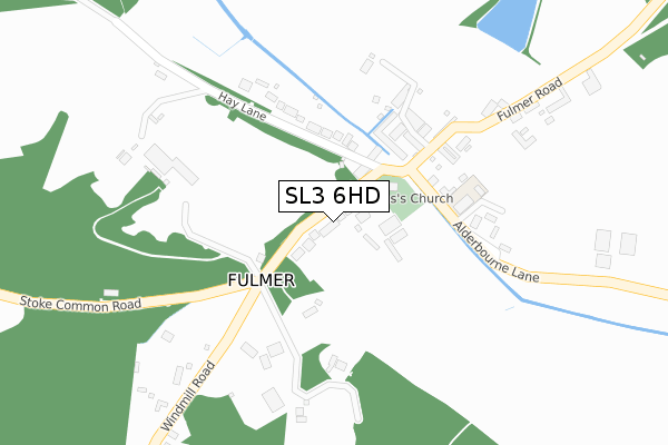 SL3 6HD map - large scale - OS Open Zoomstack (Ordnance Survey)