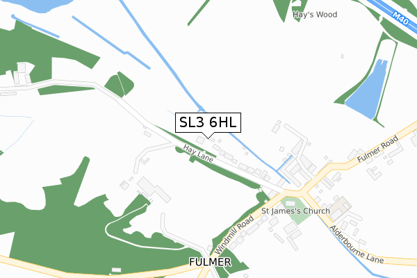 SL3 6HL map - large scale - OS Open Zoomstack (Ordnance Survey)