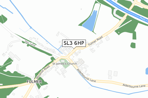 SL3 6HP map - large scale - OS Open Zoomstack (Ordnance Survey)