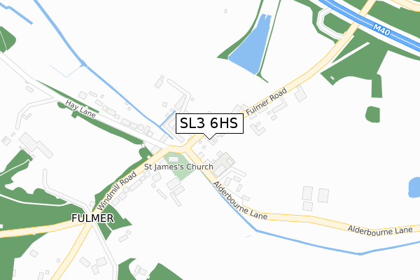 SL3 6HS map - large scale - OS Open Zoomstack (Ordnance Survey)