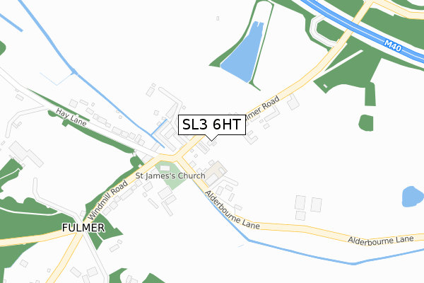 SL3 6HT map - large scale - OS Open Zoomstack (Ordnance Survey)