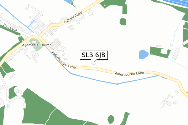 SL3 6JB map - large scale - OS Open Zoomstack (Ordnance Survey)