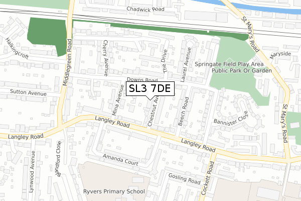 SL3 7DE map - large scale - OS Open Zoomstack (Ordnance Survey) SL3 7DE map - large scale - OS Open Zoomstack (Ordnance Survey)