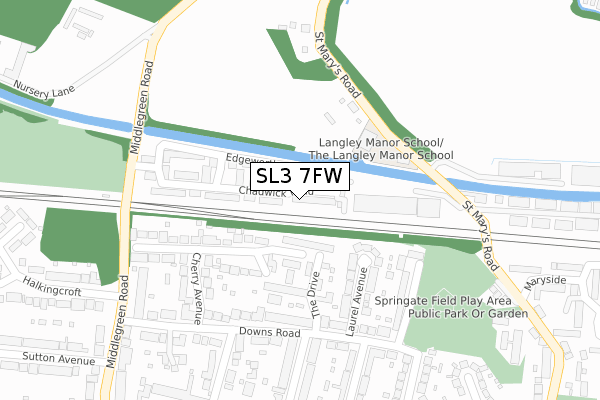 SL3 7FW map - large scale - OS Open Zoomstack (Ordnance Survey) SL3 7FW map - large scale - OS Open Zoomstack (Ordnance Survey)