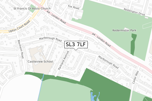 SL3 7LF map - large scale - OS Open Zoomstack (Ordnance Survey) SL3 7LF map - large scale - OS Open Zoomstack (Ordnance Survey)