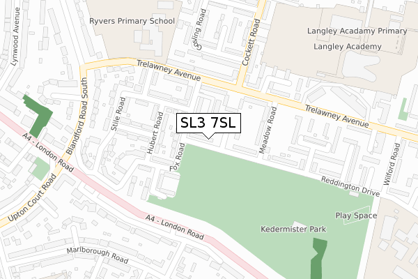 SL3 7SL map - large scale - OS Open Zoomstack (Ordnance Survey)