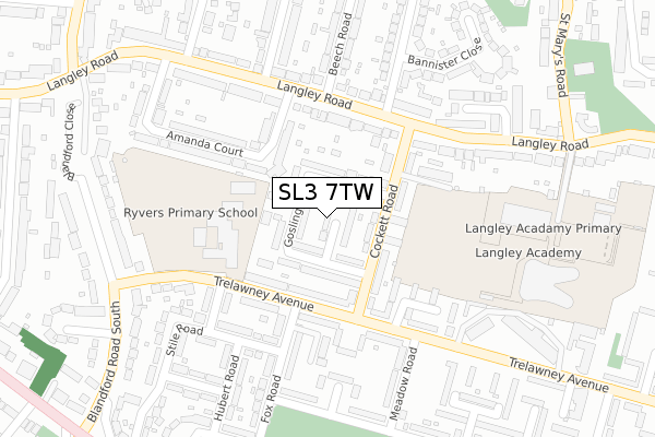 SL3 7TW map - large scale - OS Open Zoomstack (Ordnance Survey) SL3 7TW map - large scale - OS Open Zoomstack (Ordnance Survey)