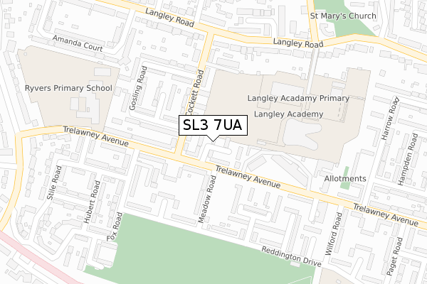 SL3 7UA map - large scale - OS Open Zoomstack (Ordnance Survey) SL3 7UA map - large scale - OS Open Zoomstack (Ordnance Survey)