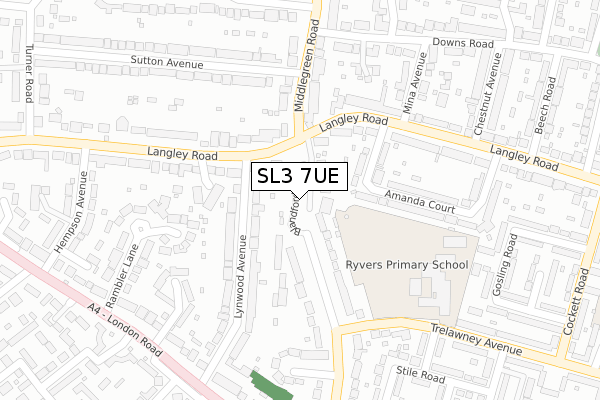 SL3 7UE map - large scale - OS Open Zoomstack (Ordnance Survey) SL3 7UE map - large scale - OS Open Zoomstack (Ordnance Survey)