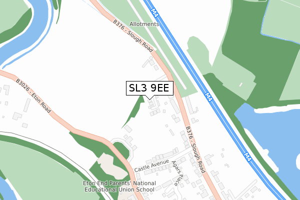 SL3 9EE map - large scale - OS Open Zoomstack (Ordnance Survey)