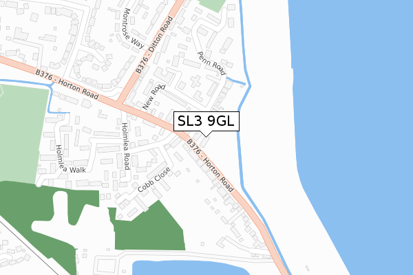 SL3 9GL map - large scale - OS Open Zoomstack (Ordnance Survey)