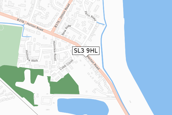 SL3 9HL map - large scale - OS Open Zoomstack (Ordnance Survey)
