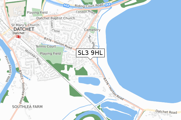 SL3 9HL map - small scale - OS Open Zoomstack (Ordnance Survey)