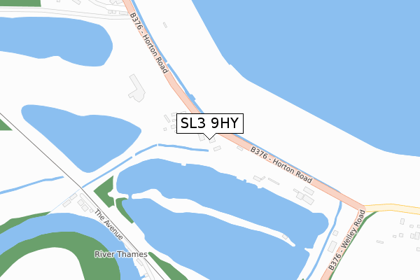 SL3 9HY map - large scale - OS Open Zoomstack (Ordnance Survey)