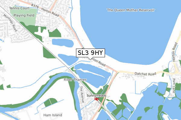 SL3 9HY map - small scale - OS Open Zoomstack (Ordnance Survey)