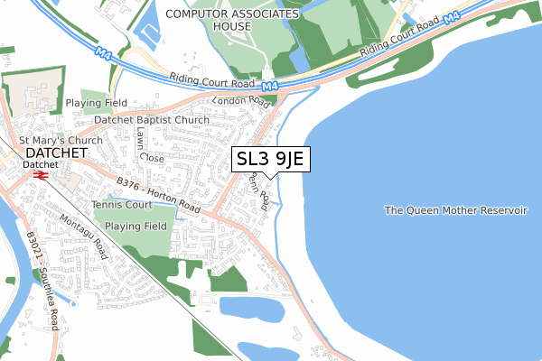 SL3 9JE map - small scale - OS Open Zoomstack (Ordnance Survey)