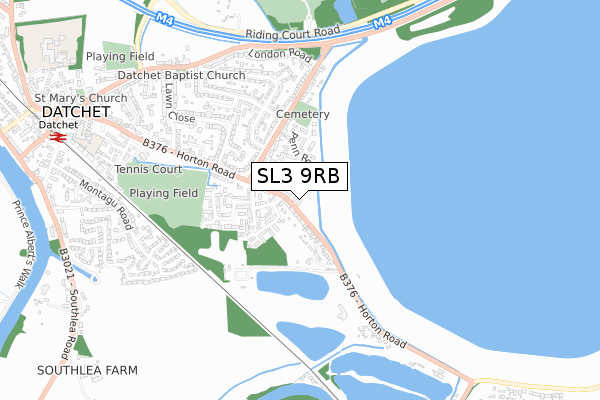 SL3 9RB map - small scale - OS Open Zoomstack (Ordnance Survey)