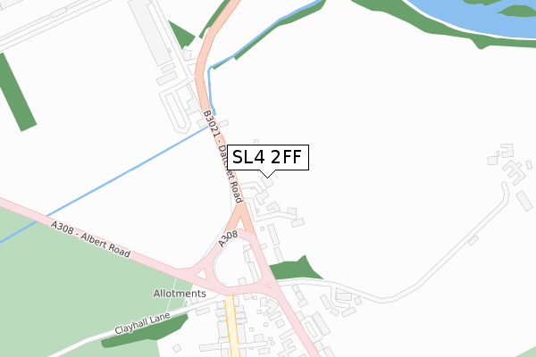 SL4 2FF map - large scale - OS Open Zoomstack (Ordnance Survey)
