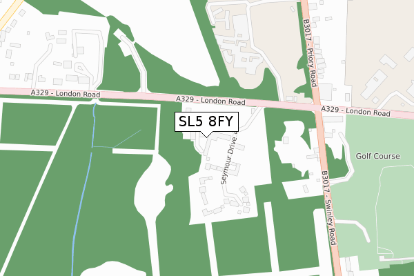 SL5 8FY map - large scale - OS Open Zoomstack (Ordnance Survey) SL5 8FY map - large scale - OS Open Zoomstack (Ordnance Survey)