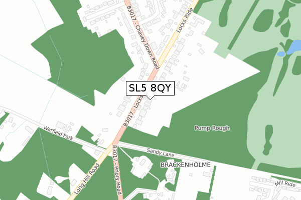 SL5 8QY map - large scale - OS Open Zoomstack (Ordnance Survey) SL5 8QY map - large scale - OS Open Zoomstack (Ordnance Survey)